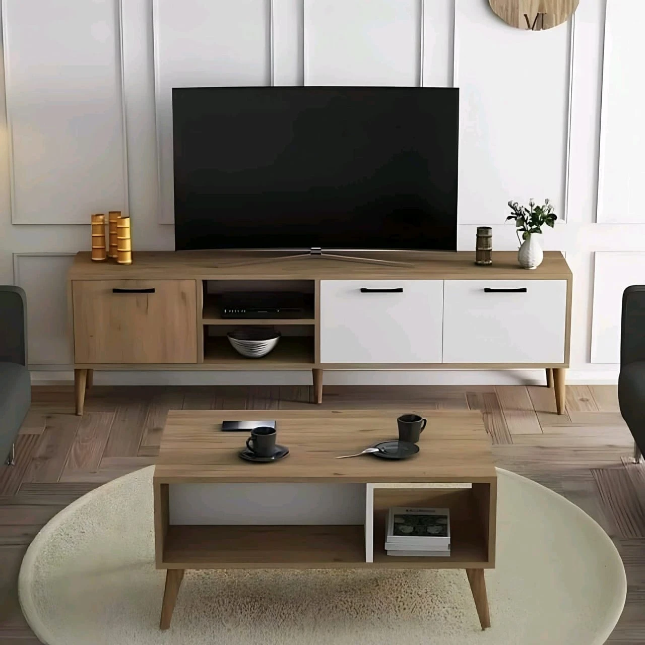TV TABLE +COFEE TABLE